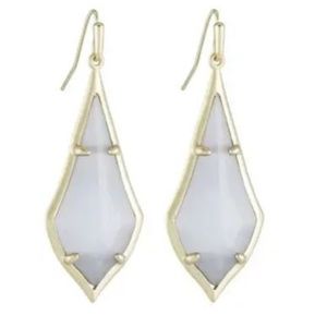 Kendra Scott Gold Olivia Earrings Slate Cat's Eye